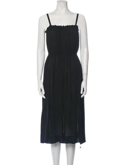 Pre-owned Keni Valenti Vintage Midi Length Dress In Black