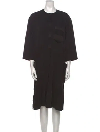 Pre-owned Keni Valenti Vintage Midi Length Dress In Black