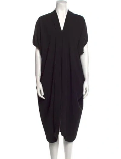 Pre-owned Keni Valenti Vintage Midi Length Dress In Black