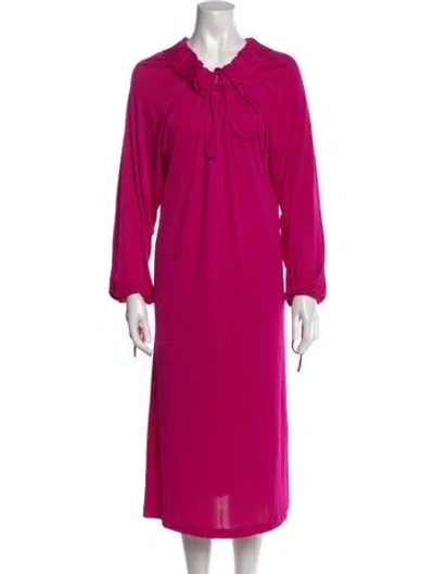 Pre-owned Keni Valenti Vintage Midi Length Dress In Pink