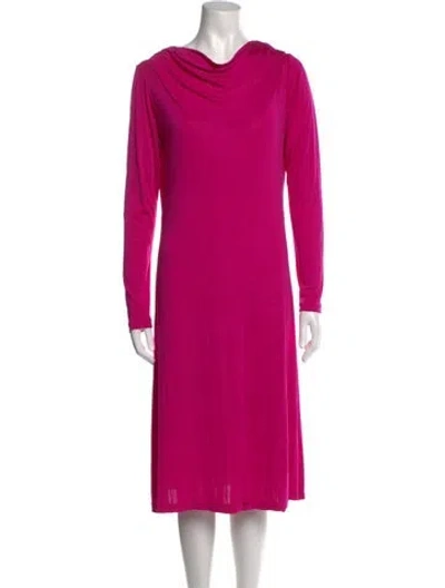 Pre-owned Keni Valenti Vintage Midi Length Dress In Pink