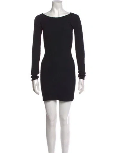 Pre-owned Keni Valenti Vintage Mini Dress In Black