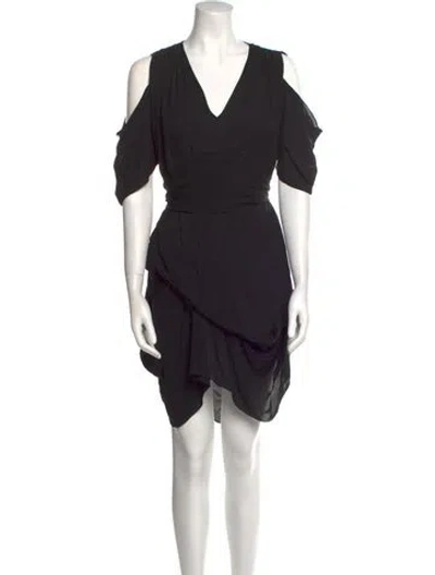 Pre-owned Keni Valenti Vintage Mini Dress In Black