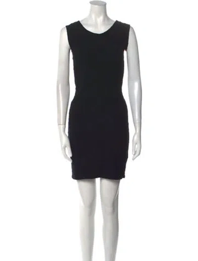 Pre-owned Keni Valenti Vintage Mini Dress In Black