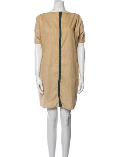 Pre-owned Keni Valenti Vintage Mini Dress In Neutral