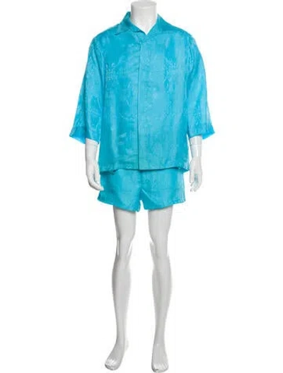 Pre-owned Keni Valenti Vintage Pajama Set In Blue