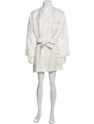 Pre-owned Keni Valenti Vintage Robe In White