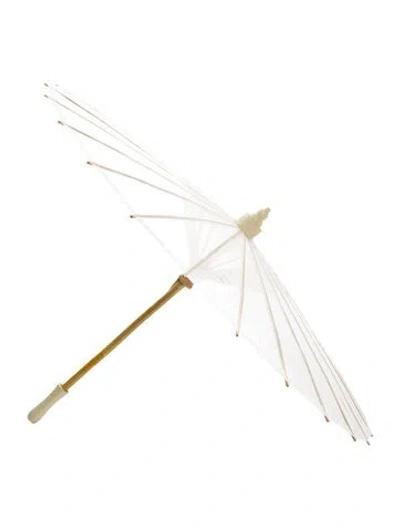 Pre-owned Keni Valenti Vintage Wood Parasol In Neutral