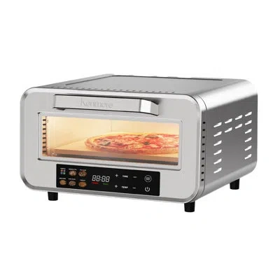 Kenmore 12” Indoor And Outdoor Portable Countertop Electric Pizza Oven In Silver