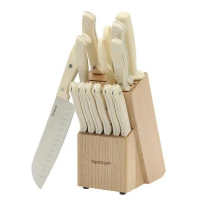 Kenmore 14 Piece Stainless Steel Cutleryashwood Storage Block In White