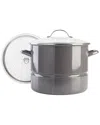 KENMORE KENMORE 16QT ENAMEL ON STEEL STOCK POT WITH STEAMER & LID