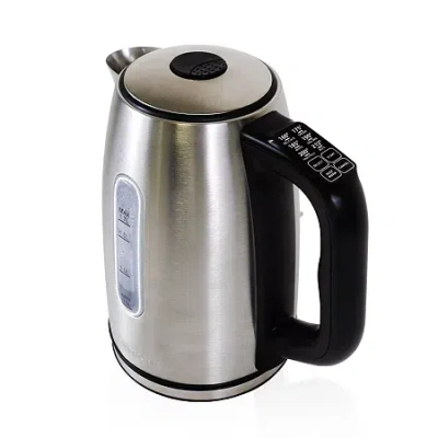 Kenmore 1.7l Cordless Electric Tea Kettle With 6 Temperature Pre-sets In Silver