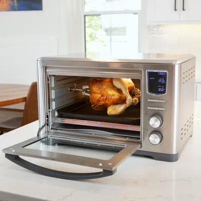 Kenmore 25 Qt. 11 In 1 Digital Air Fryer Convection Toaster Oven Rotisserie In Silver