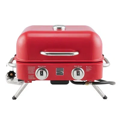 Kenmore 2-burner Portable Tabletop Retro Gas Grill In Red