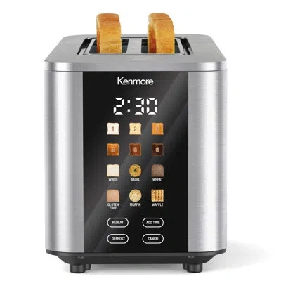 Kenmore 2-slice Digital Toaster With Touch Controls, Stainless Steel In Silver