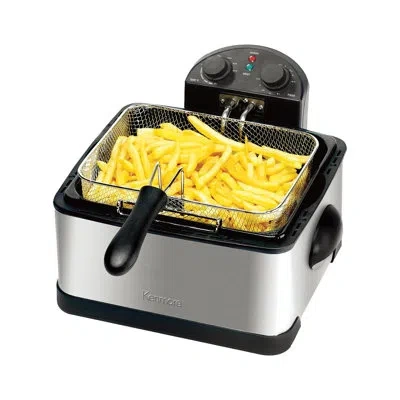 Kenmore 4 Liter Deep Fryer With 3 Frying Baskets In Silver