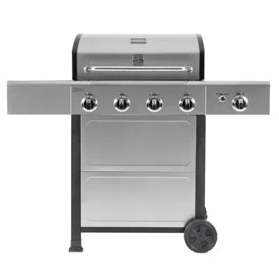 Kenmore 4-burner Freestanding Open Cart Propane Gas Grill With Side Burner In Gray