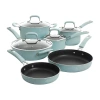 Kenmore Elite 10-pc. Non-stick Cookware Set In Blue