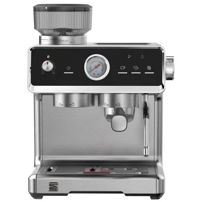 Kenmore Elite Espresso Machine - Semi Automatic Coffee Maker With Auto Tamper In Silver