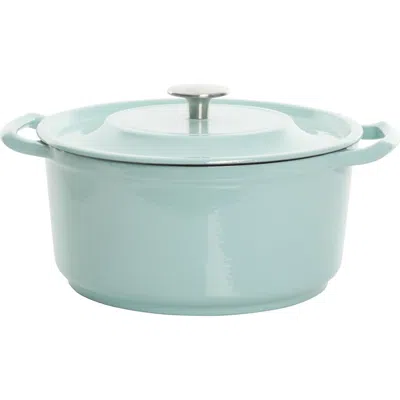Kenmore Elite Oak Park 3 Quart Enameled Cast Iron Casserole With Lid And Glass Steamer In Green
