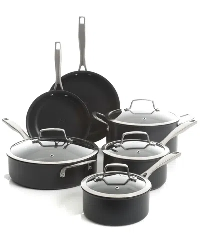 Kenmore Pro Arbor Heights 10pc Nonstick Aluminum Cookware Set In Black