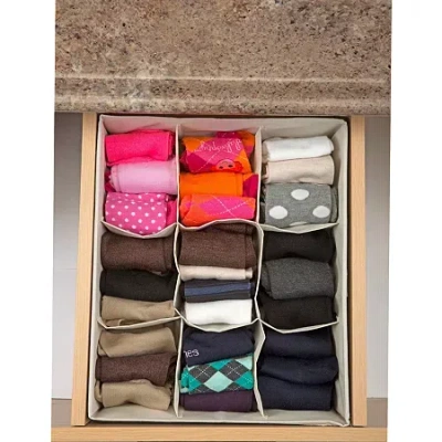 Kennedy International 9 Compartment Drawer Organizer Drawer Storage In Sand