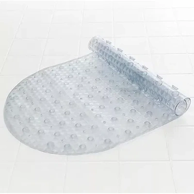 Kennedy International Clear Sanitized Pvc Bath Mat In Transparent