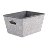 Kennedy International Gray Fabric Storage Box In Gray