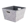 Kennedy International Gray Fabric Storage Box In Gray