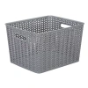 Kennedy International Gray Weave Storage Box In Gray