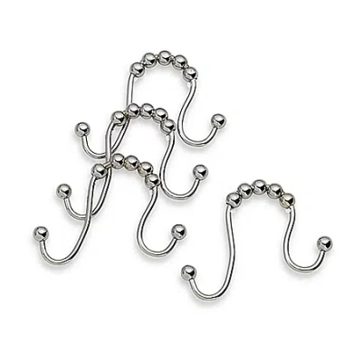 Kennedy International Shower Curtain Hooks In Silver