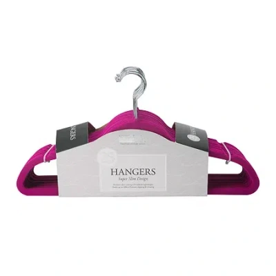 Kennedy International Slim Flocked 25-pc. Hangers In Pink