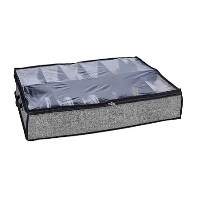Kennedy International U-t-bed Shoe Box 12pr Underbed Storage In Black