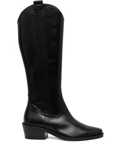 Kennel & Schmenger Bronco Leather Boots In Black