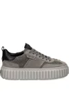 Kennel & Schmenger Cool Leather Platform Sneakers In Gray