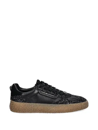 Kennel & Schmenger Glitter Low-top Sneakers In Black