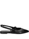 Kennel & Schmenger Greta Leather Slingback Ballerinas In Black