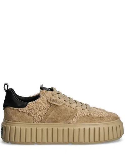 Kennel & Schmenger Platform Fleece-detail Sneakers In Neutral