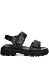 Kennel & Schmenger Quilted Platform Sandals In Black