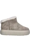 Kennel & Schmenger Shearling-lined Platform Boots In Gray