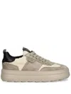 Kennel & Schmenger Shearling-panel Sneakers In Gray