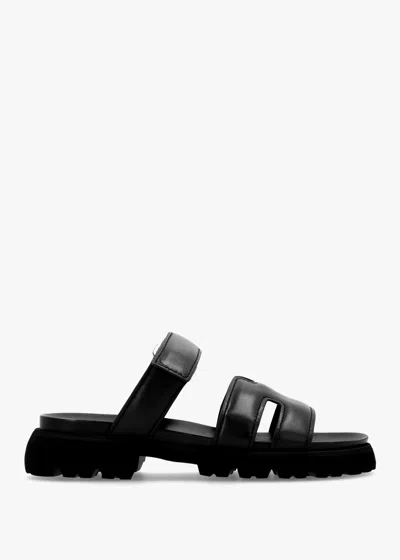 Kennel & Schmenger Skill Black Leather Chunky Mules