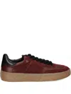 Kennel & Schmenger Suede Panelled Sneakers In Burgundy