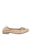 Kennel & Schmenger Malu Buckle Mohair Crystal Suede Ballet Pumps Colou In Beige