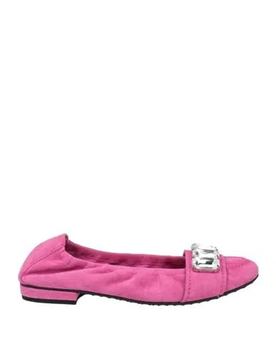 Kennel & Schmenger Woman Ballet Flats Pink Size 10.5 Leather