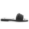 KENNEL & SCHMENGER RIO BRAIDED SLIDE SANDAL IN BLACK