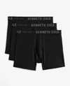 Kenneth Cole 100% Cotton Boxer Brief 3-pack In Black