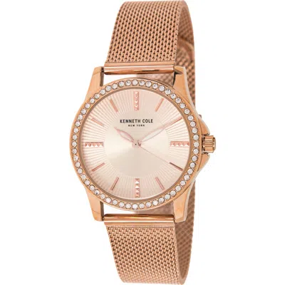 Kenneth Cole 3-hand Quartz Mesh Strap Watch, 33.5mm In Pink