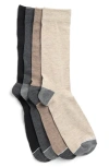 Kenneth Cole 4-pack Feed Stripe Crew Socks In Oatmeal