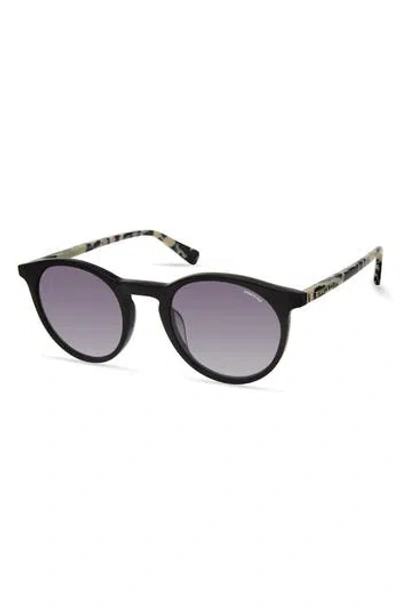 Kenneth Cole 48mm Round Sunglasses In Black